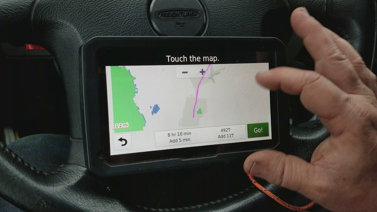 Shaping a route on the Garmin dezl 770 LM