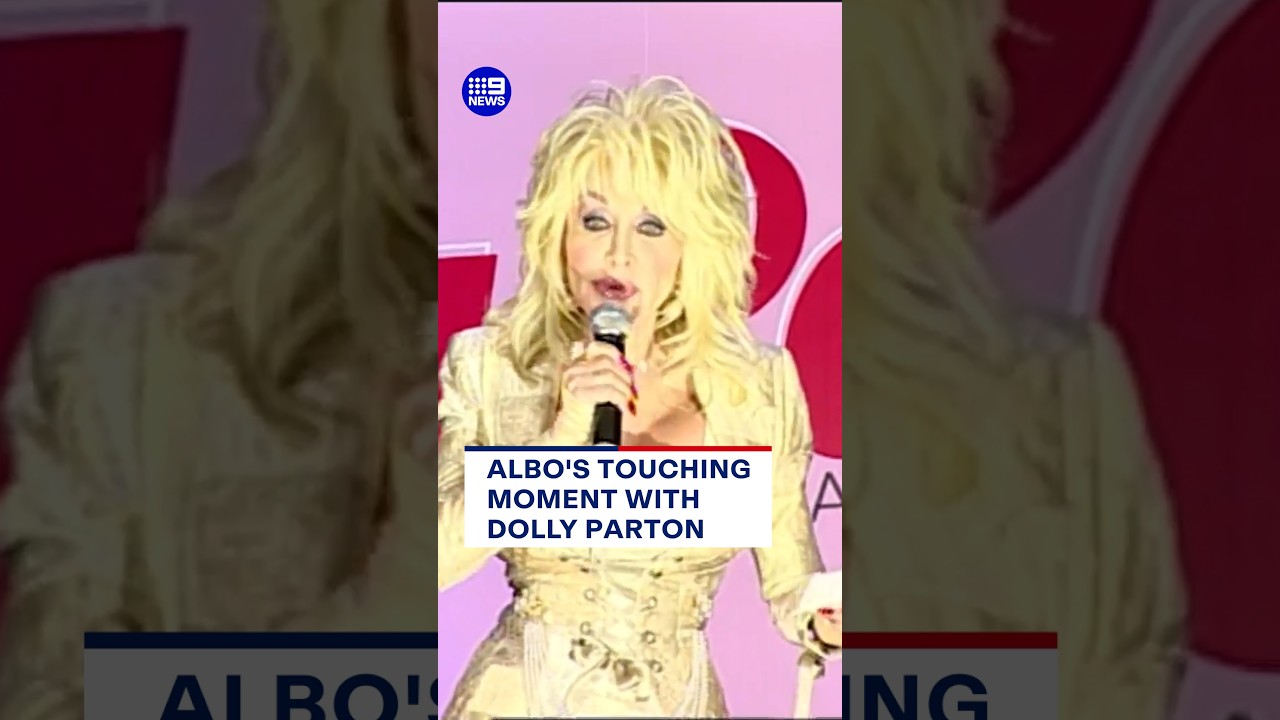 Albo's touching moment with Dolly Parton | 9 News Australia