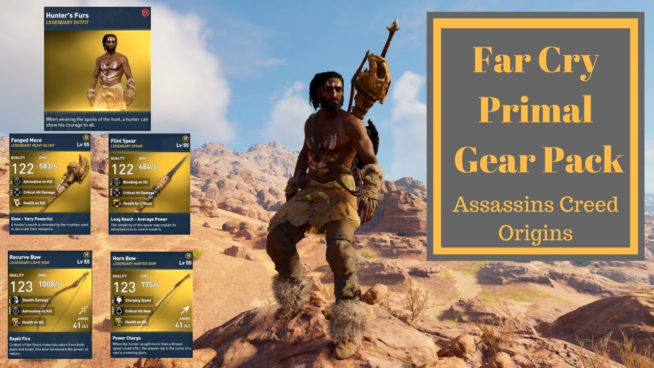 Assassins Creed Origins| Far Cry Primal Gear Pack