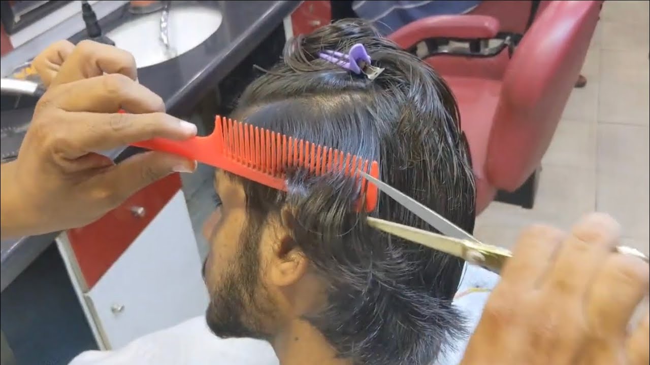 how To Cutt Long Hair With Scissors - learn men's haircut totorial #alrayaanhairstudio