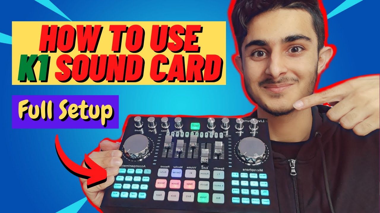 K1 Sound Card Full Setup and review | How to use K1 sound card | Hindi/Urdu