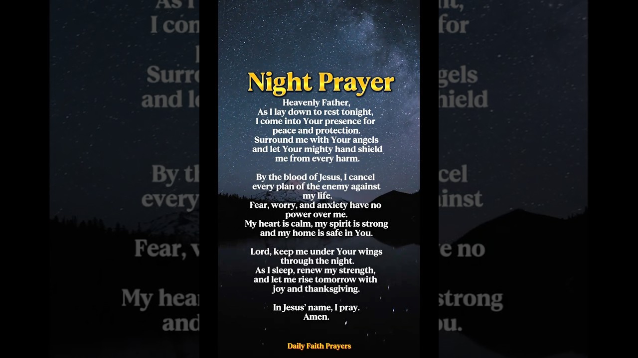 Night Prayer for Peace & Protection