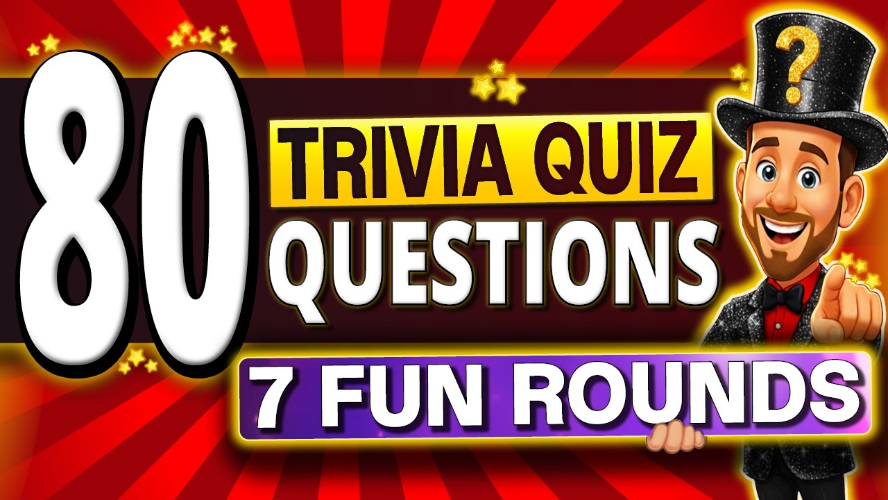 80 SUPER FUN Trivia Quiz Questions EVERYONE Needs to Try! ⚡ LIGHTNING Round & More...