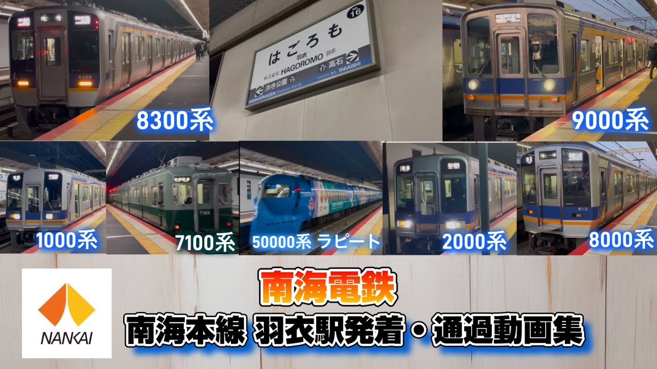 【南海電鉄】南海本線 羽衣駅を発着、通過する車両たち