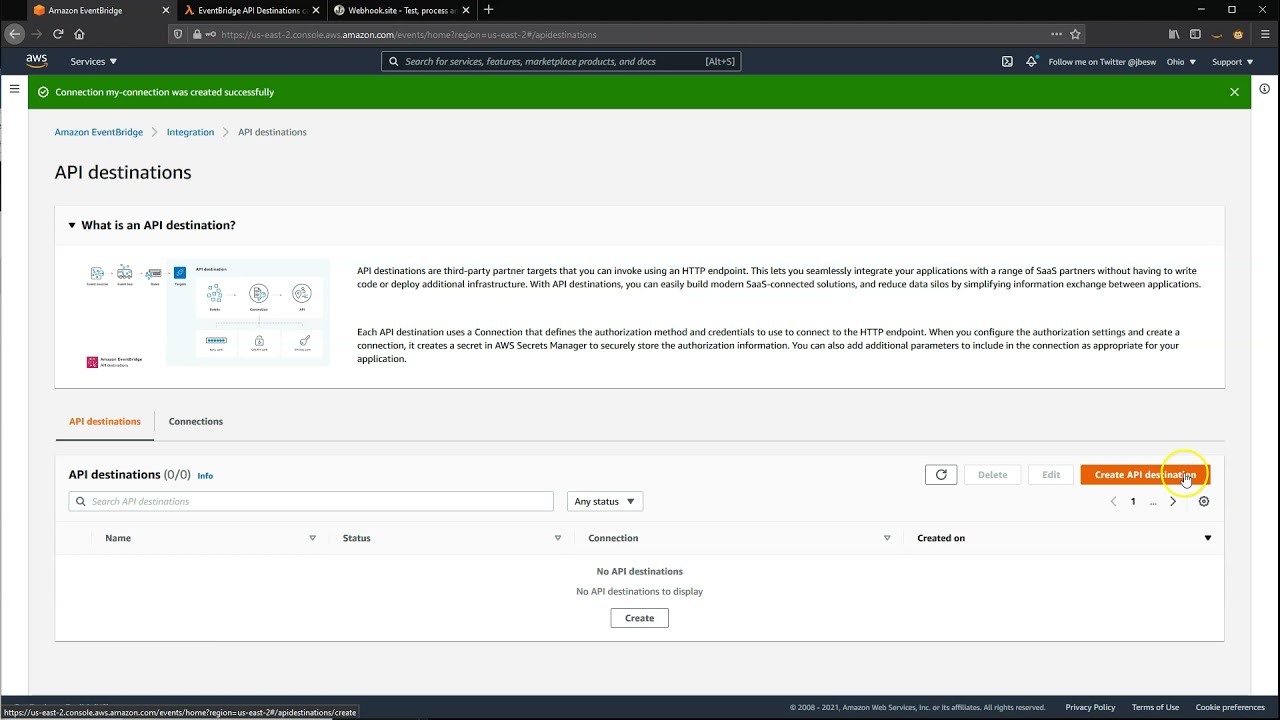Amazon EventBridge - Using API destinations with Amazon EventBridge