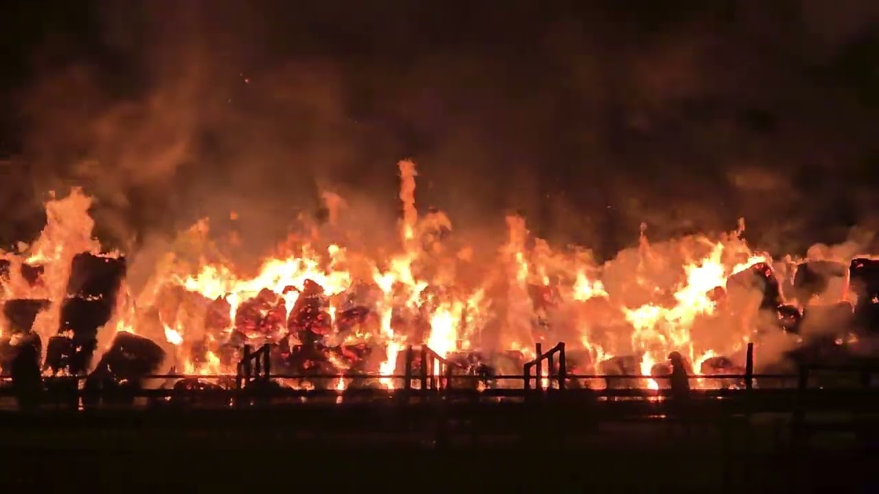 Nocny pożar w Lesznie
