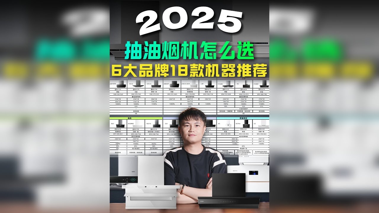 抽油烟机2025选购，6大品牌18台推荐！ 2025年抽油烟机应该怎么选，6大主流品牌的抽油烟机有何不同，有哪些推荐！
