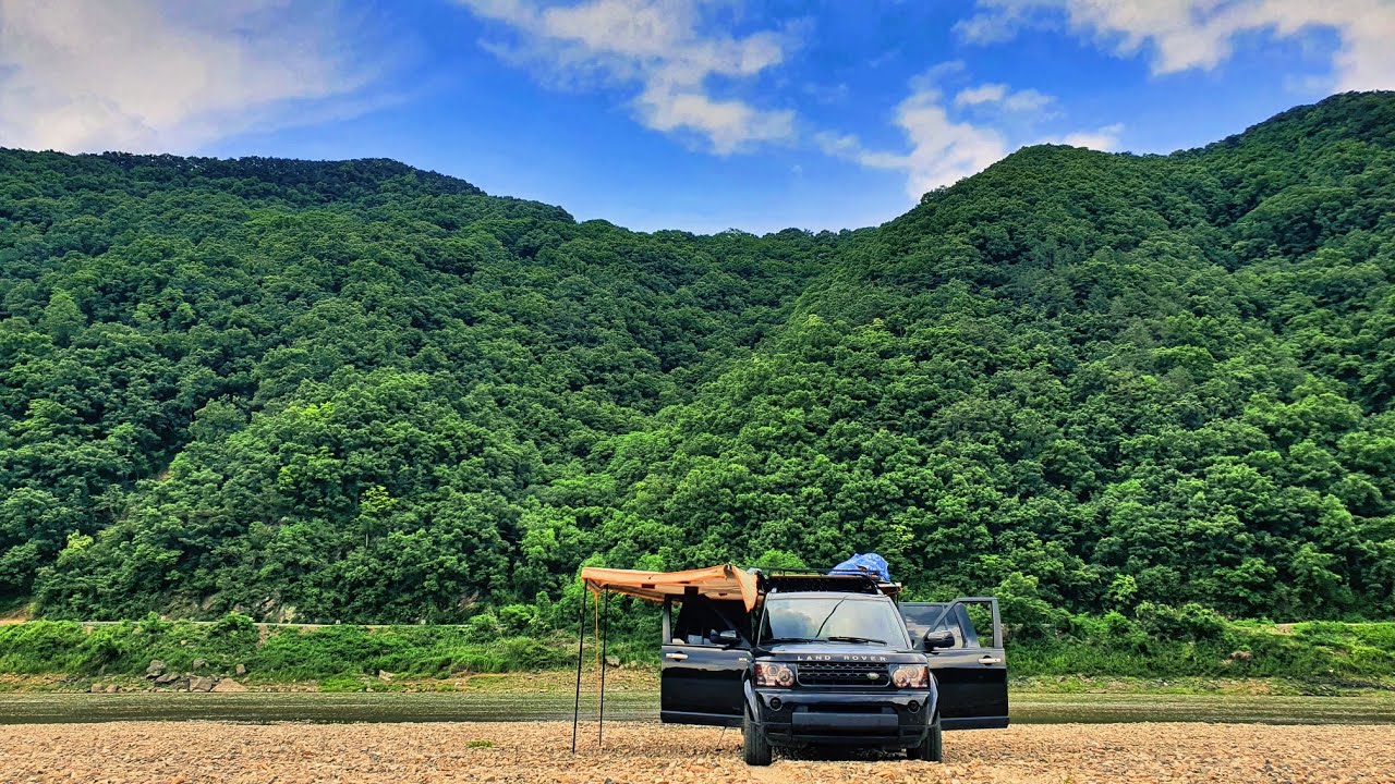 조용한 차박여행 I 장마오기전에 꼭 가볼만한 금강변 I 충북 옥천 I 물놀이에 최적 I 디스커버리4 I 270도 다치어닝