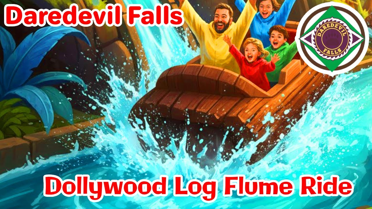 Daredevil Falls Log Flume Dollywood (On Ride POV)