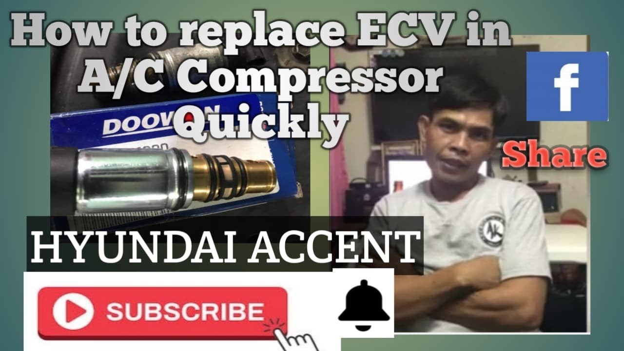How to replace ECV in A/C Compressor  quickly  HYUNDAI ACCENT