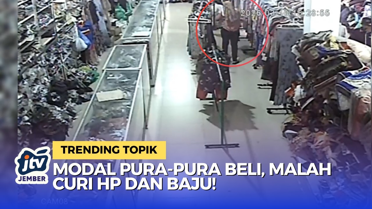 Viral di Madura Aksi Nekat Perempuan Curi Pakaian dan HP Terekam Jelas