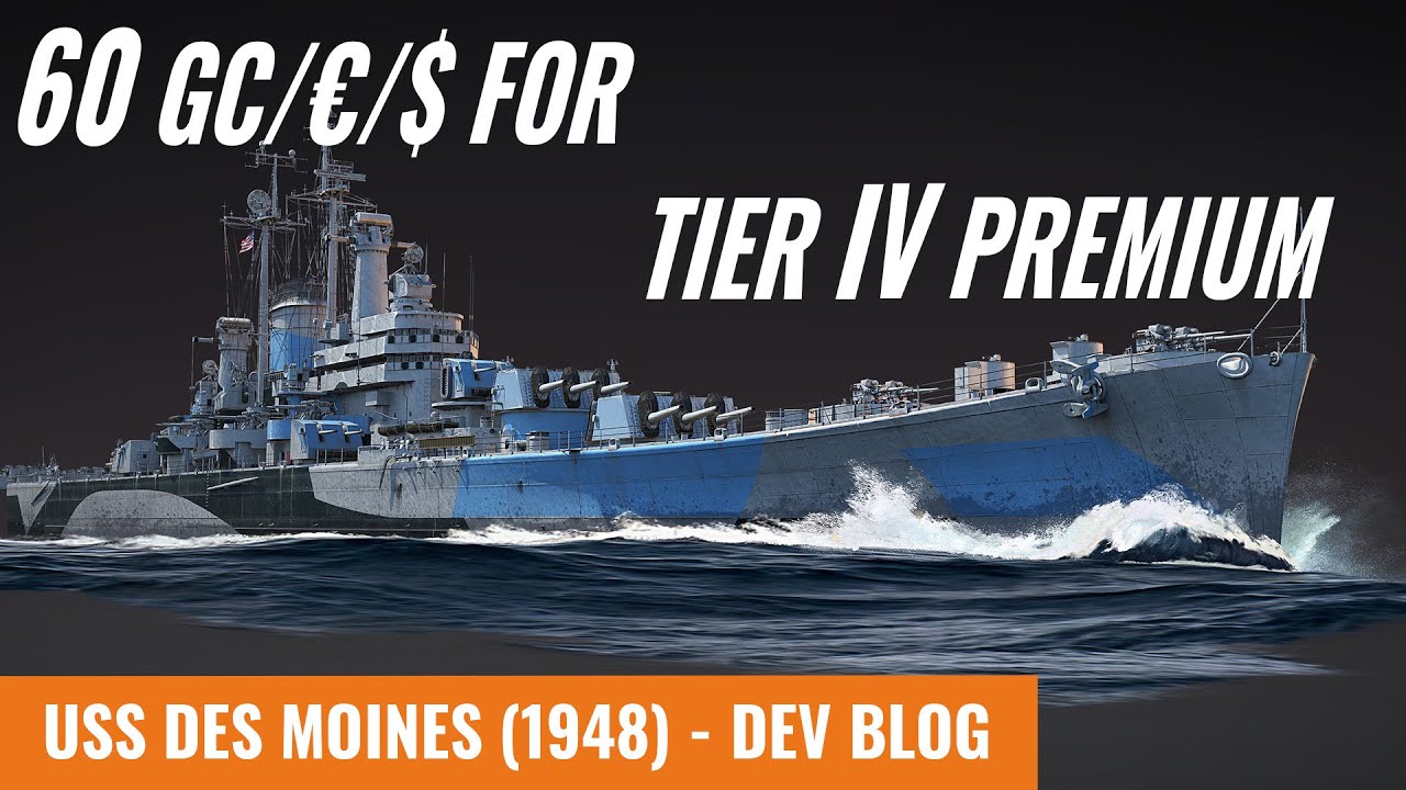 USS Des Moines - 60 GC for a Rank 4 Premium Cruiser is Insane [War Thunder Dev Blog]