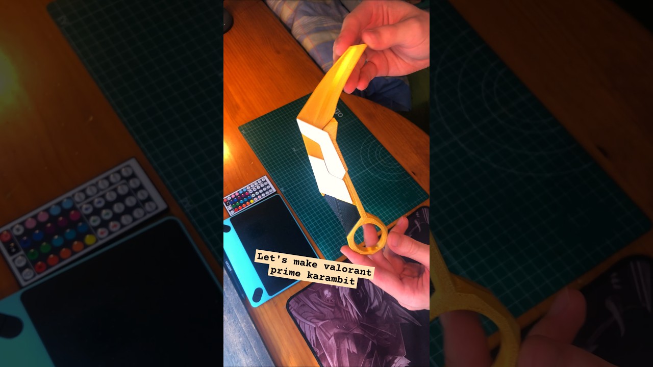 let's make a replica of the valorant prime karambit #maker #3dprinting #3dprint #valorant