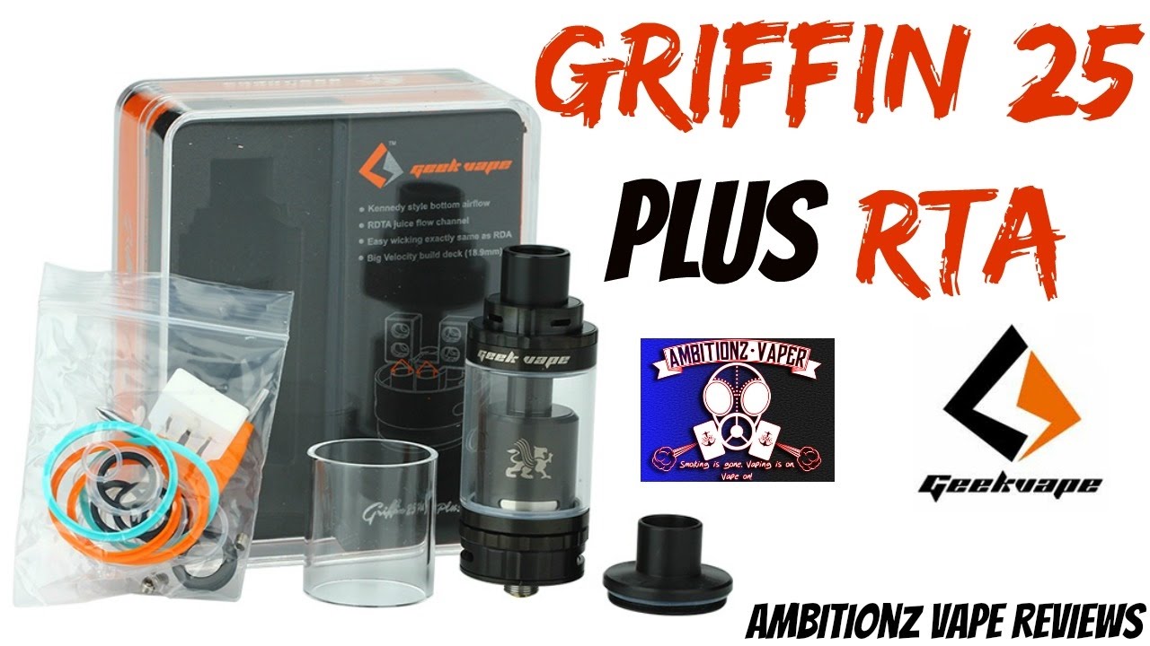 GeekVape Griffin 25 Plus RTA Review & Build & Giveaway(closed) | Kennedy Style Airflow