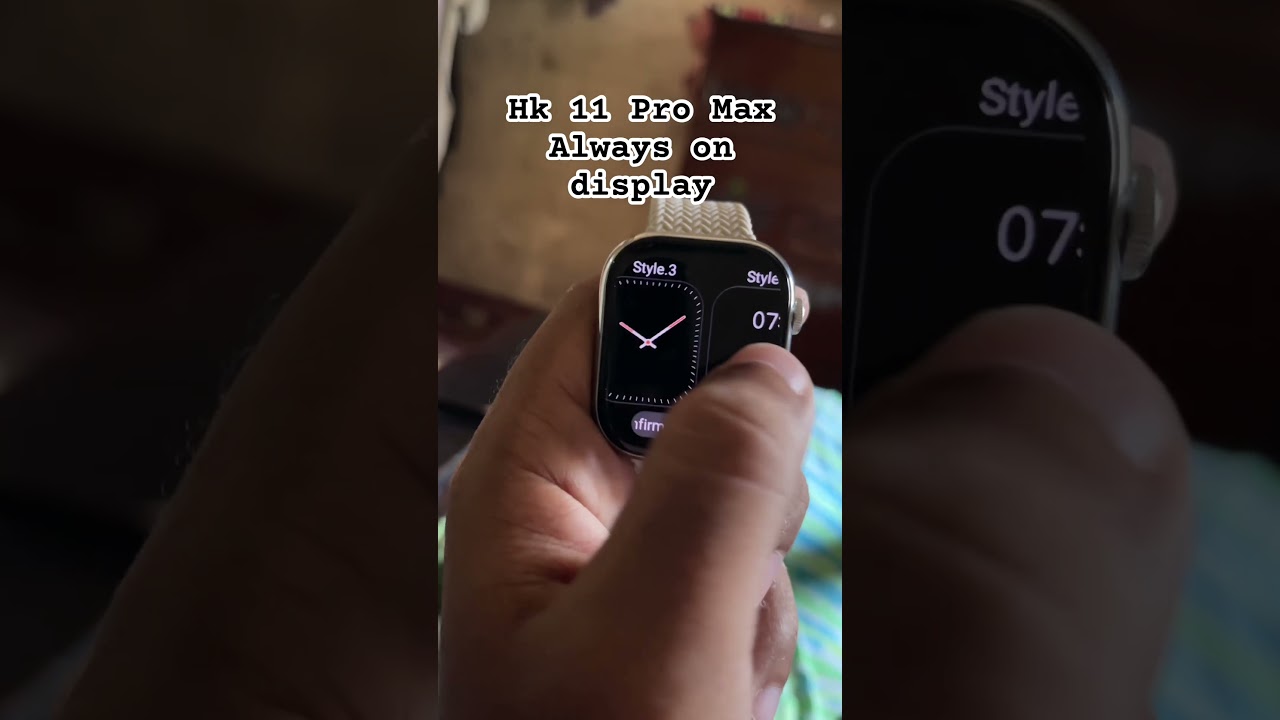 Hk11 pro max ( always display on ) settings #smartwatch
