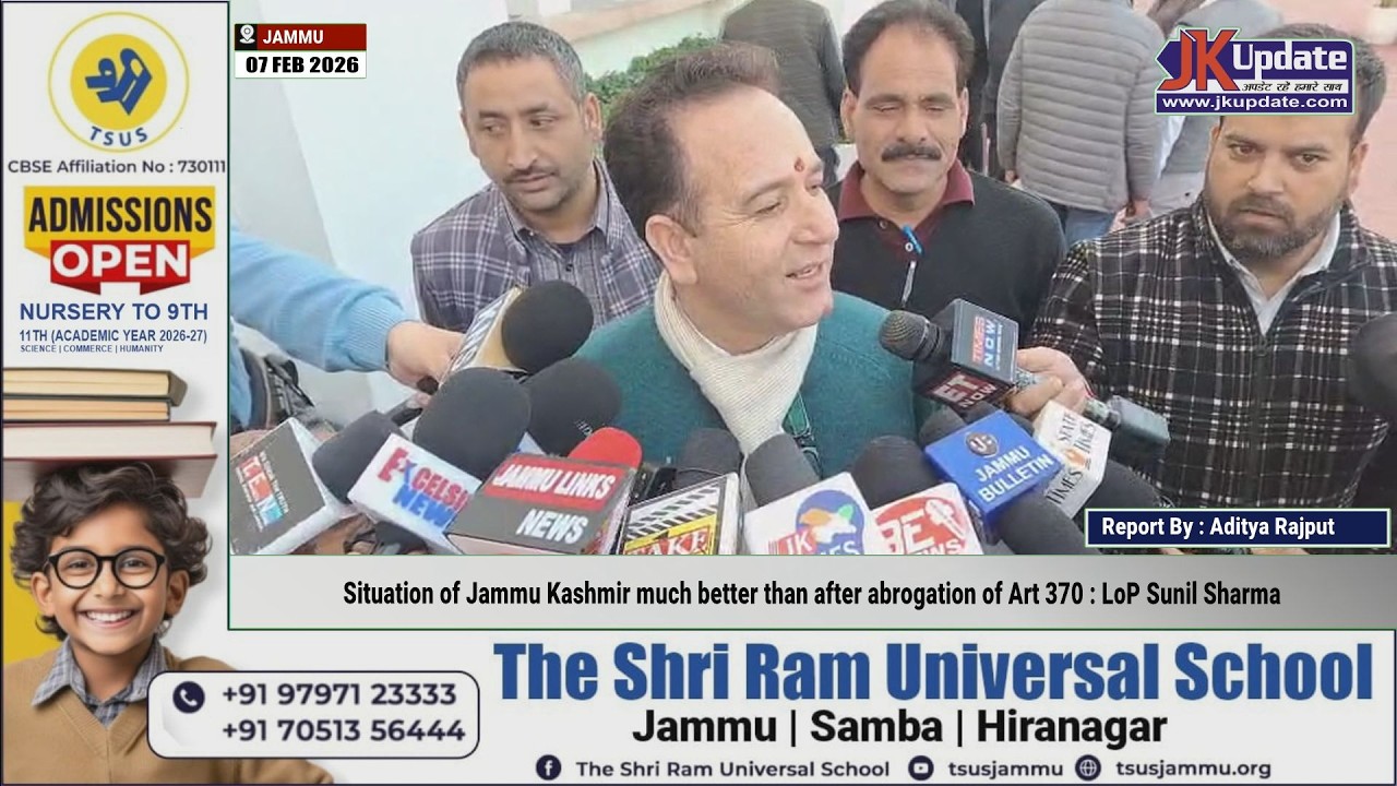Situation of Jammu Kashmir much better than after abrogation of Art 370 : LoP Sunil Sharma