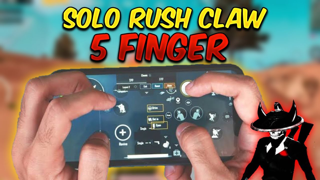 Solo Rush 5 finger Claw Setup (Guide/Tutorial) Car Spray + Reflex PUBG MOBILE - Tips And Tricks