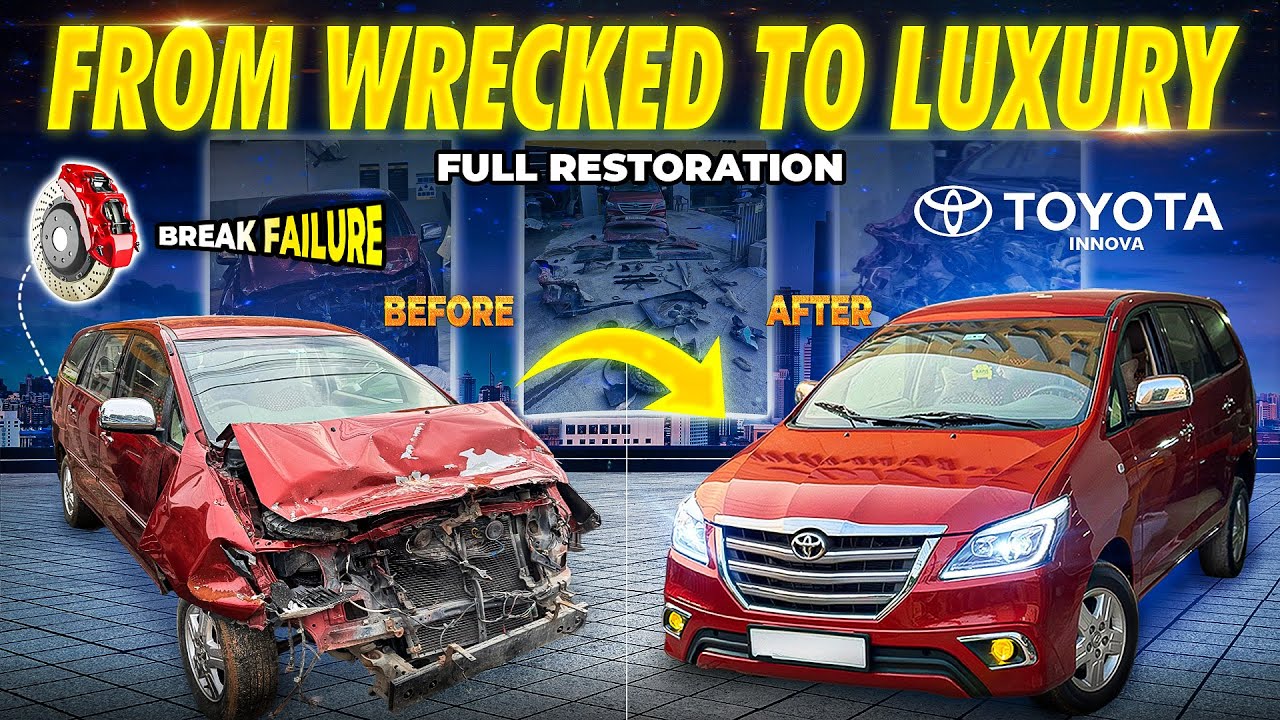 Innova Brake Failure Leads to Major Crash | Watch Full Restoration at Tinkr!