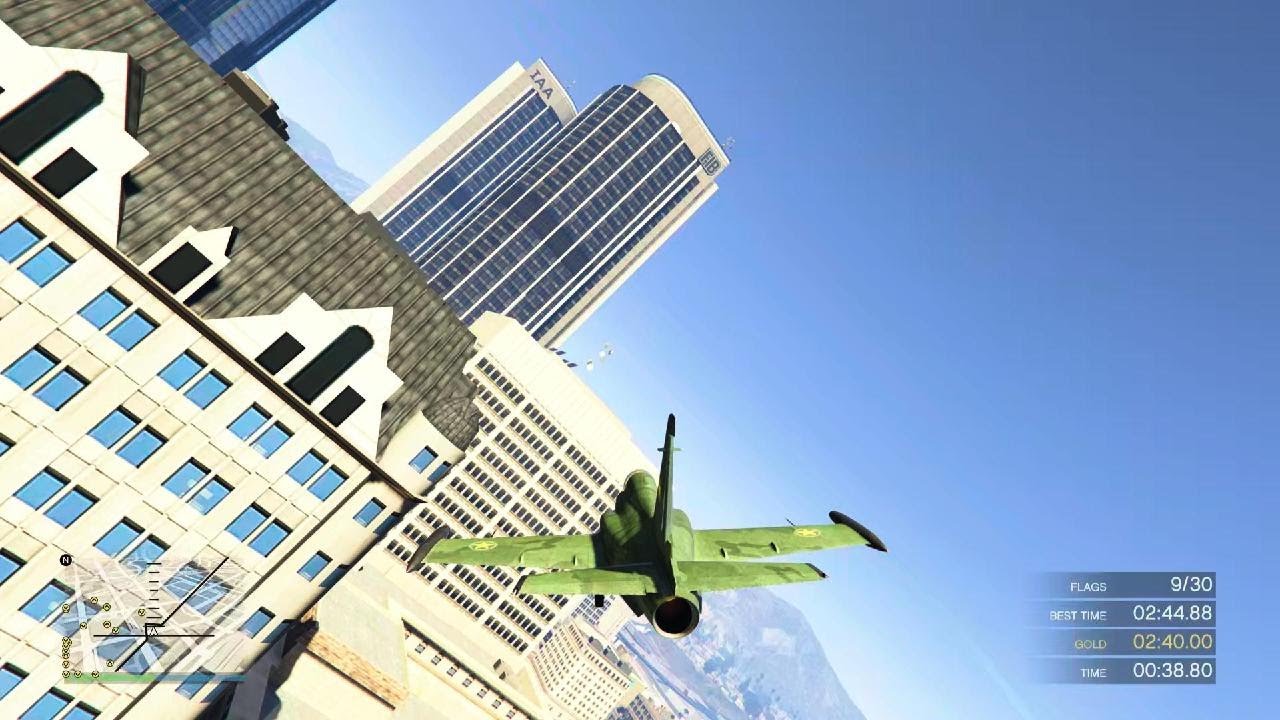 Gold Collect Flags GTA Flight School