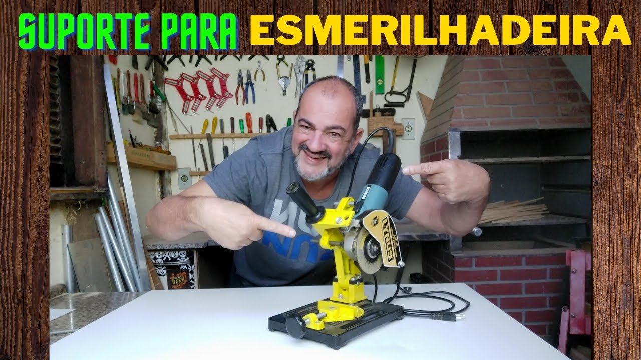 Incrível suporte para esmerilhadeira, facilidade e segurança no trabalho.