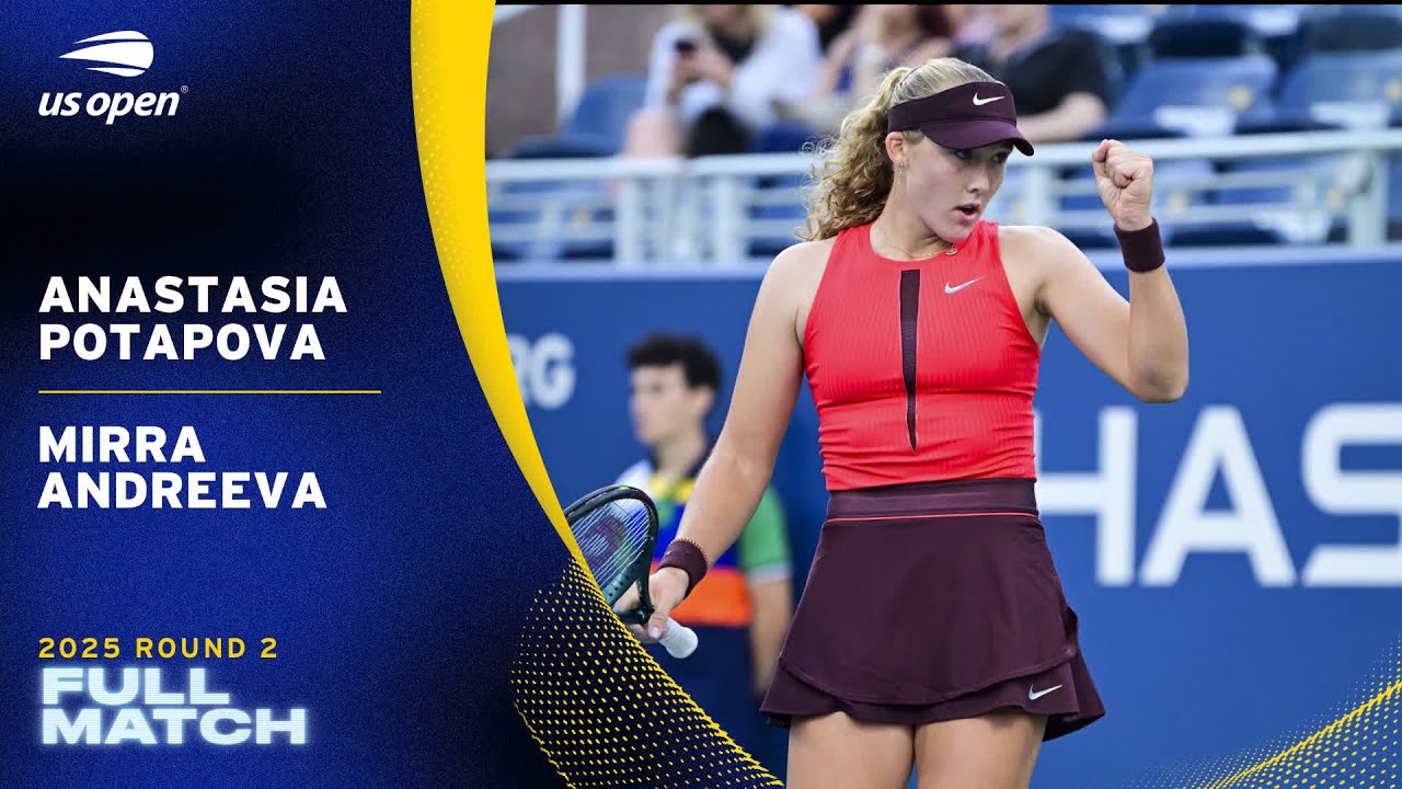 Anastasia Potapova vs. Mirra Andreeva Full Match | 2025 US Open Round 2