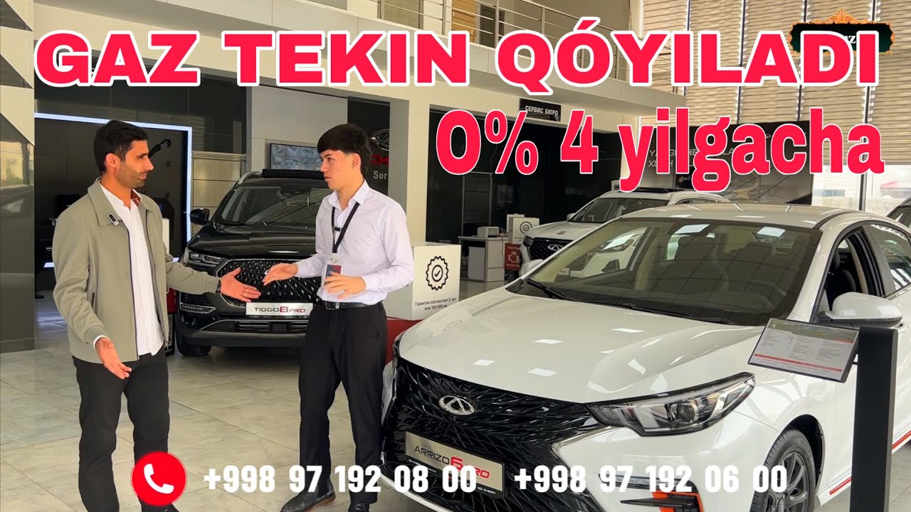 Gaz Qóyib beramiz Denov CHERY avto saloni  Arizo Cher tigo  