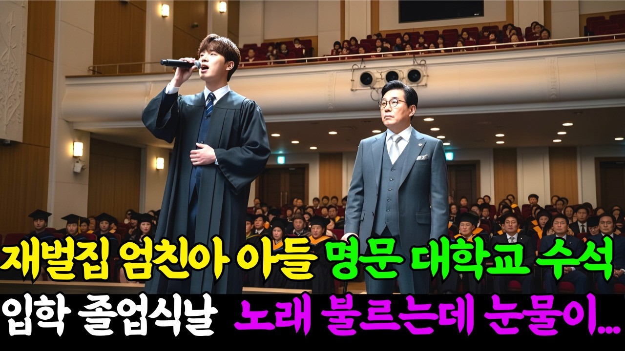 재벌집 엄친아 아들 명문 대학교 수석 입학 졸업식날 노래 불르는데 눈물이.../시니어사연/사연라디오/감동사연/오디오북