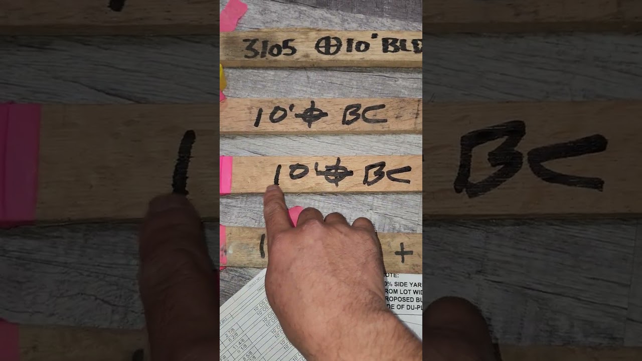 como leer estacas del ingeniero survey. #construction #concrete #ingenieria #surveying #construction