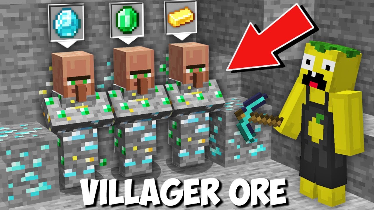 Why did THE VILLAGERS TURN INTO A RAREST ORE in Minecraft ? VILLAGERS BECOME ORE !