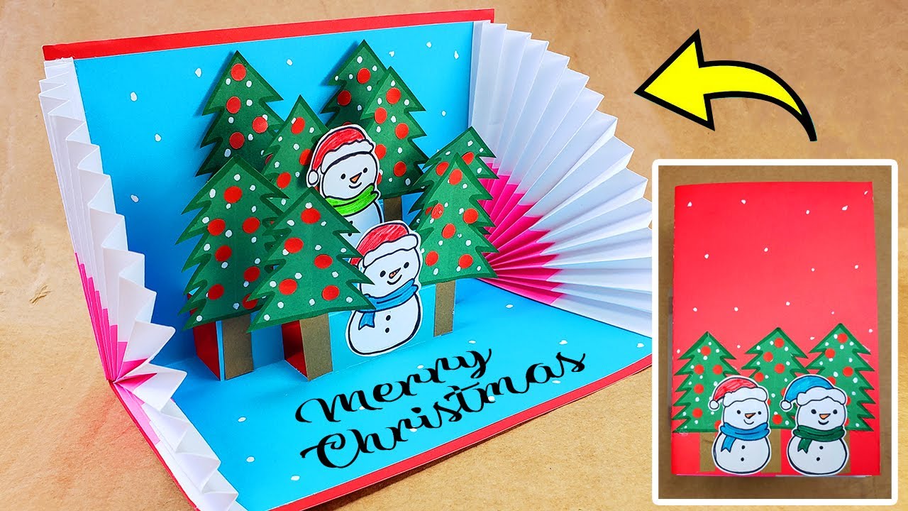 🎄Como hacer una tarjeta POP UP para NAVIDAD muy F&Aacute;CIL 💖 Christmas Card
