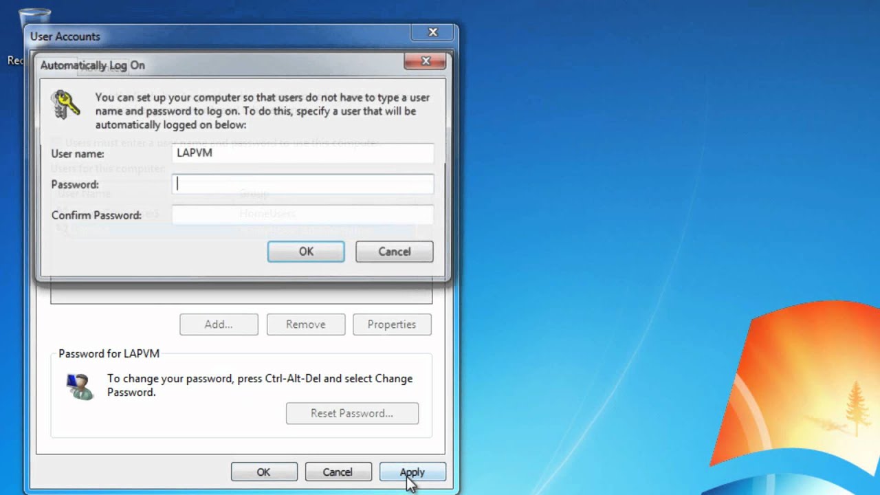 HowTo: Auto Login to Windows 7 Tutorial