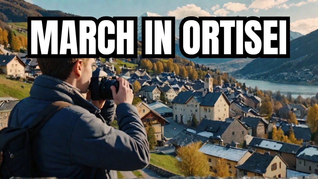 Discovering Ortisei's Charming Beauty in March - Walking Tour Video 4K