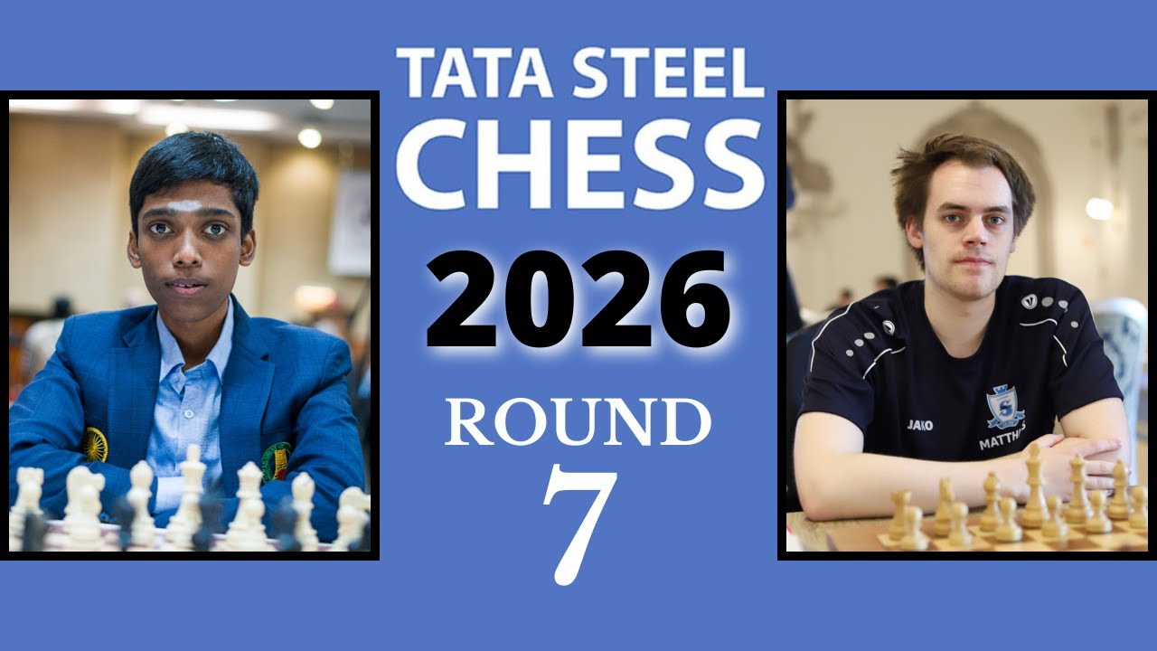 R Praggnanandhaa vs Matthias Bluebaum | Tata Steel Masters 2026 | Round 7