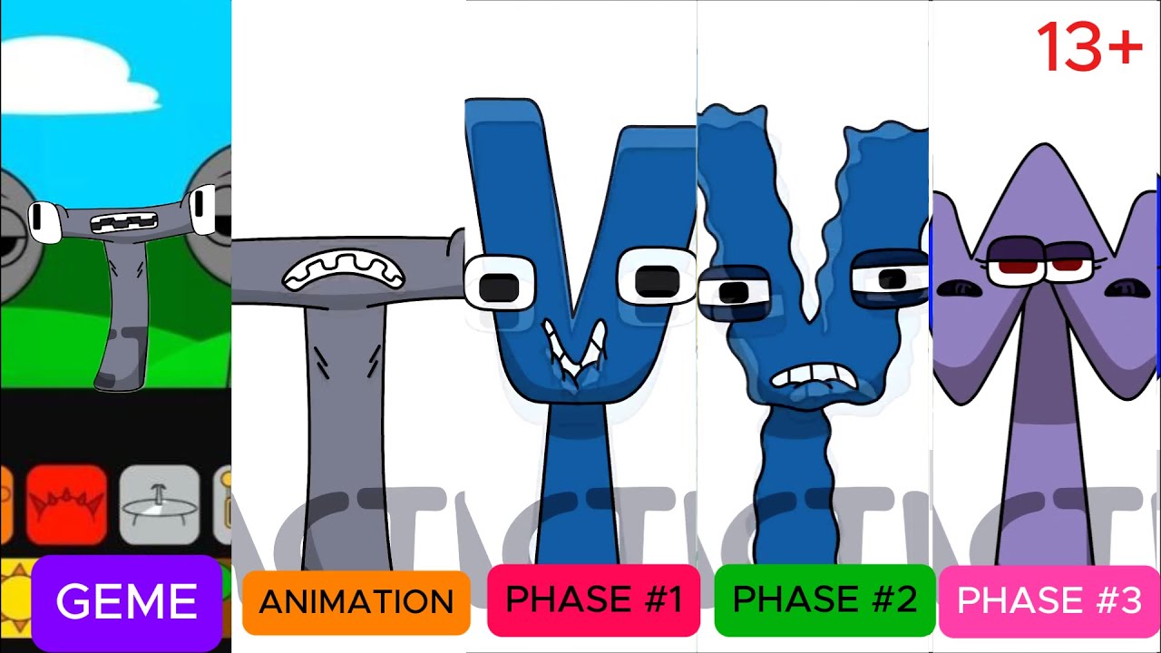 Sprunki OC: T .V .W .(Из игры Alphabet LoreGame,Animation,Phase1,Phase2,Phase3 |SprunkBoost)