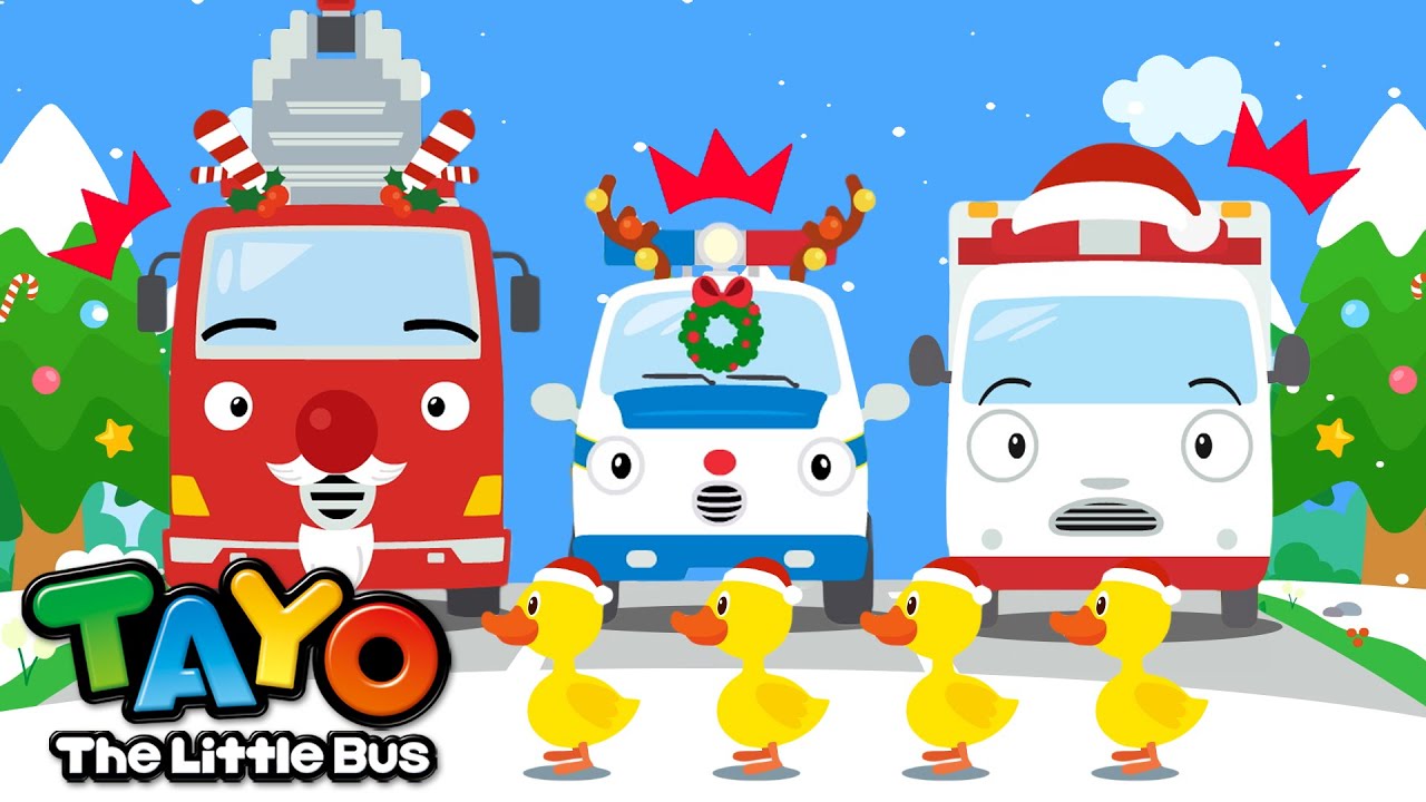[Playlist] Five Little Ducks on Christmas & More | Christmas Songs for Kids | Tayo the Little Bus