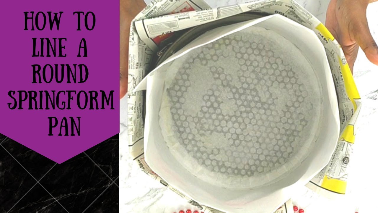 How to double-line a round springform cake tin