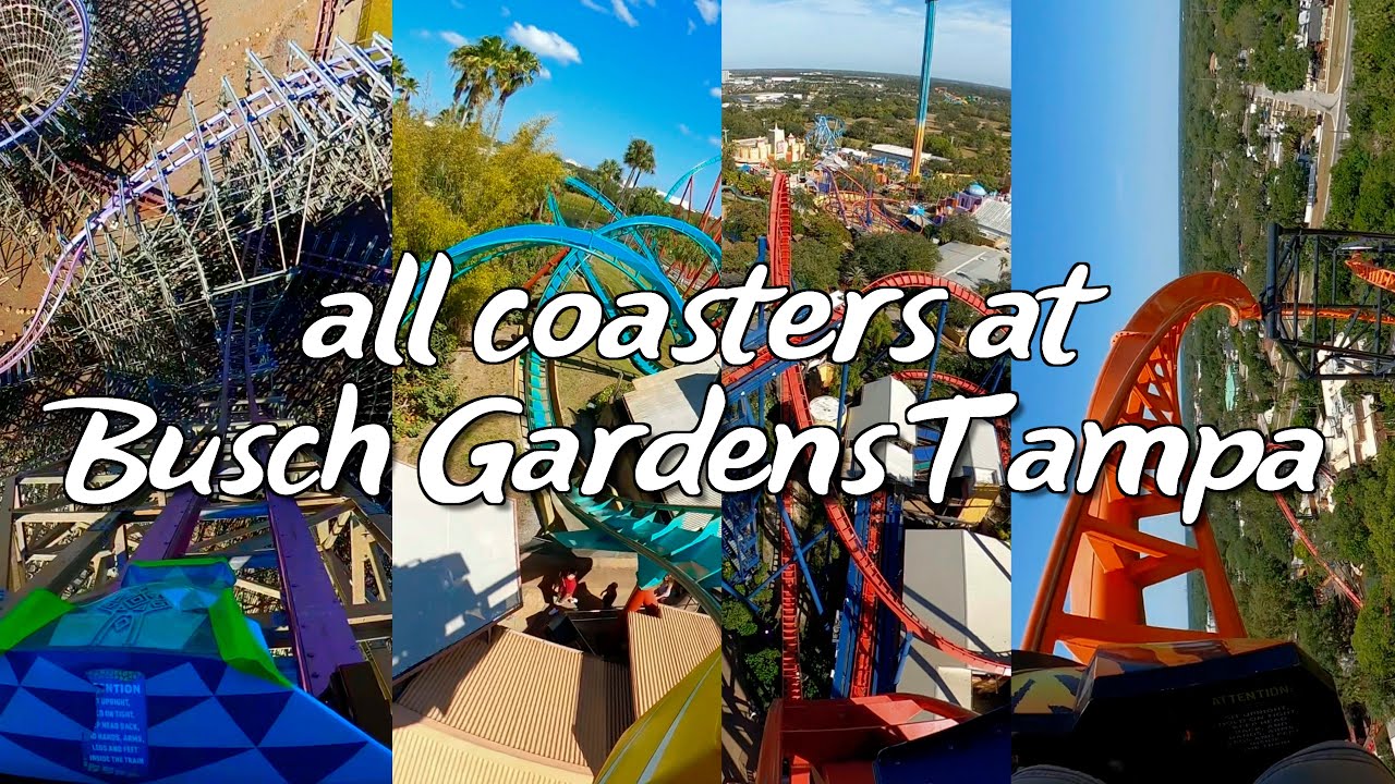 All Coasters at Busch Gardens Tampa, Florida