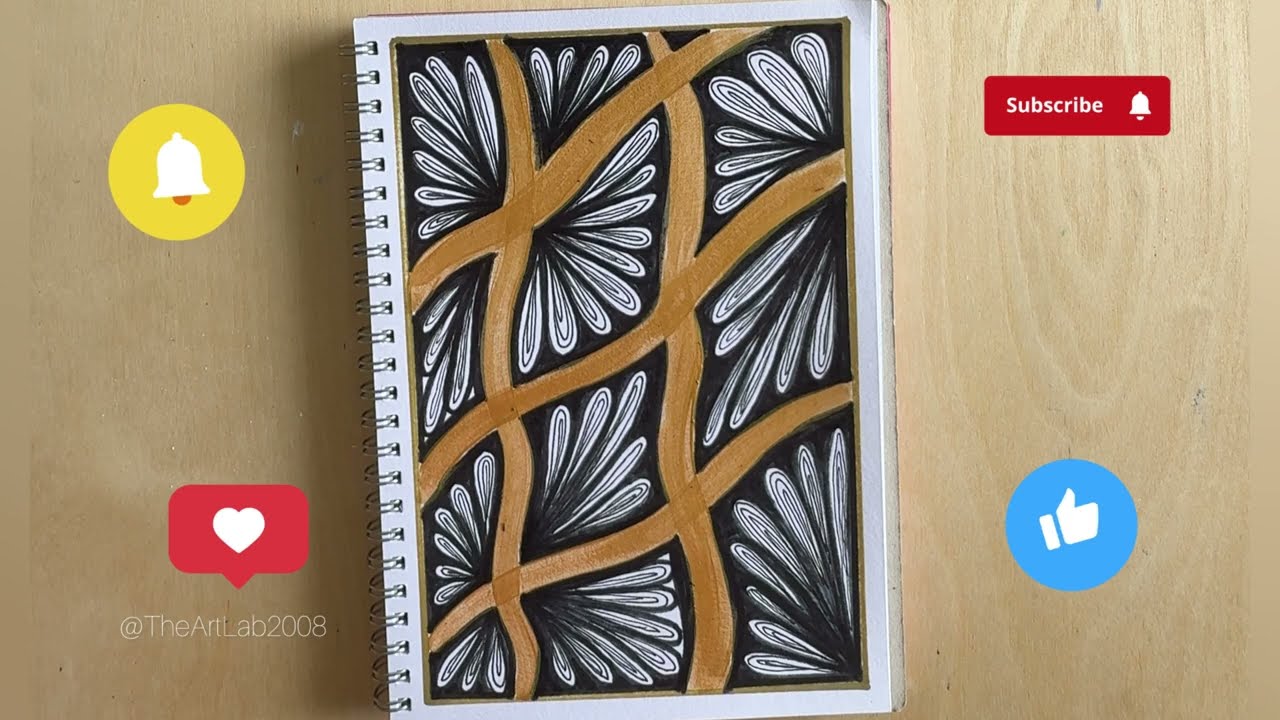 Draw with me east zentangle pattern |Mind relaxing |Art