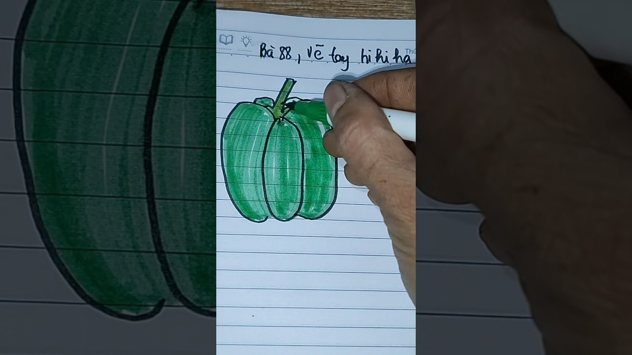 vẽ ớt xanh 