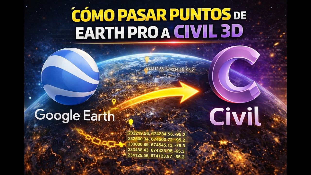 Puntos de earth a civil 3D