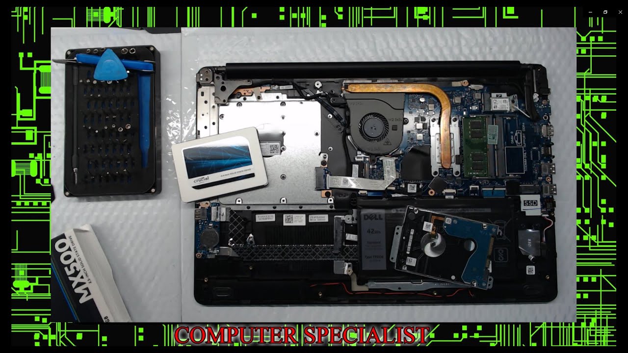 Replacing Bad / Older Hard Drive with SATA Solid State Drive in Dell Inspiron 17 3793 Laptop!