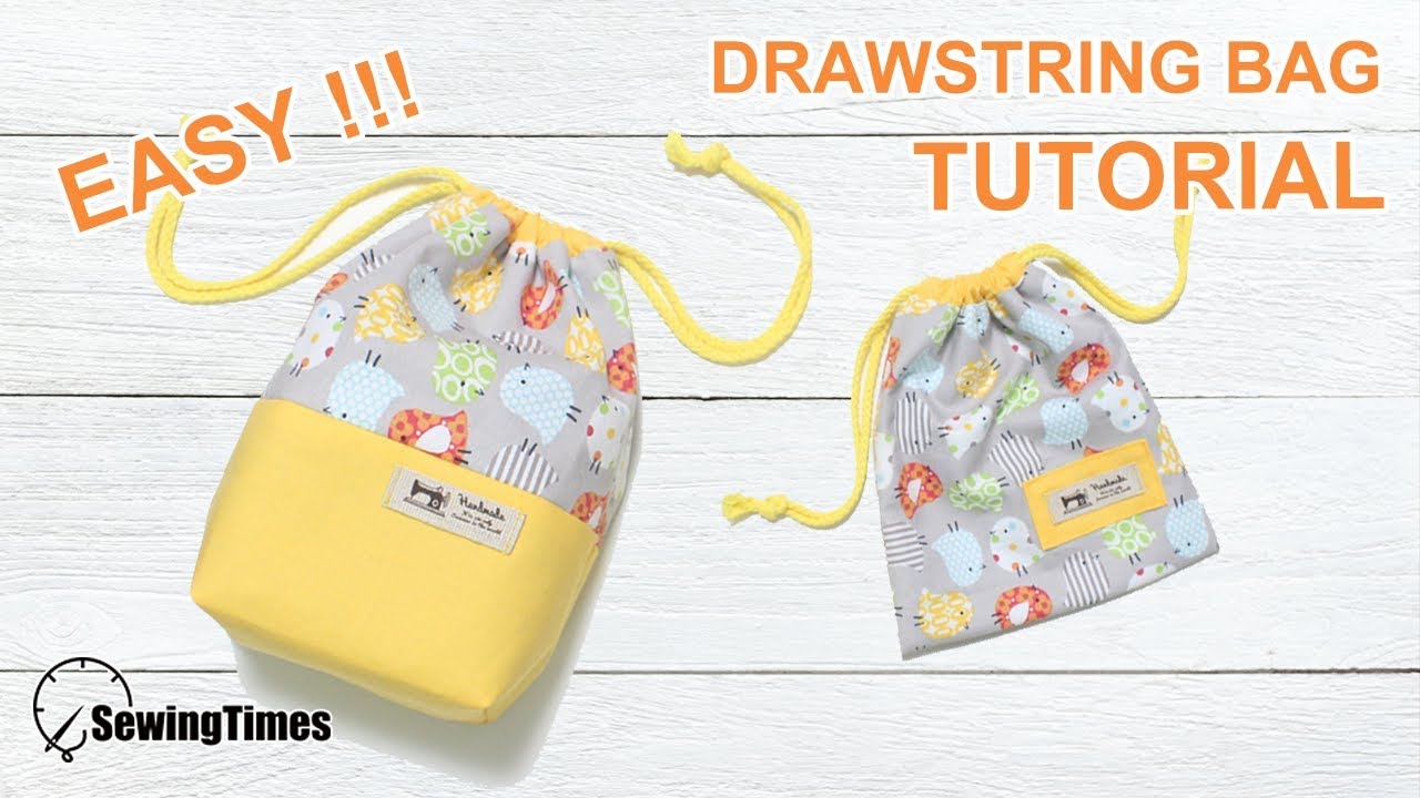 Как сшить мешочек с завязками - легко шить | DIY Drawstring Bag #sewingtimes