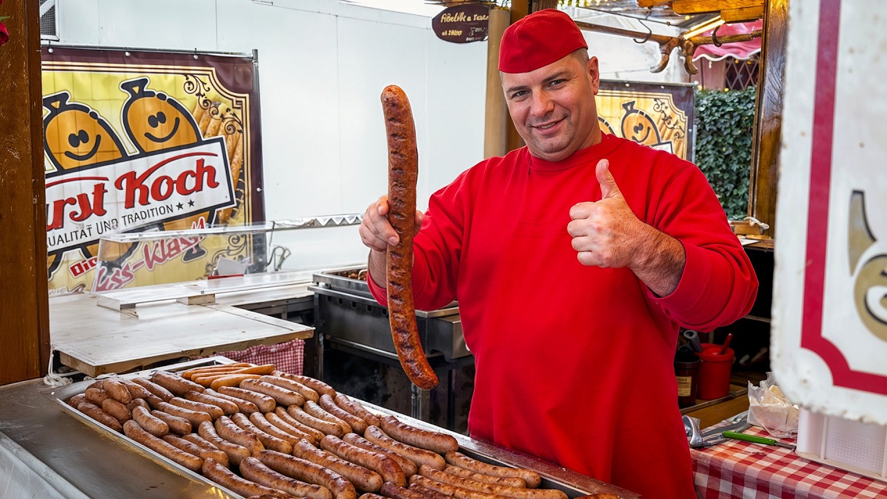 German Street Food Tour 🍺 | Authentic Dishes at the Cannstatter Wasen Festival