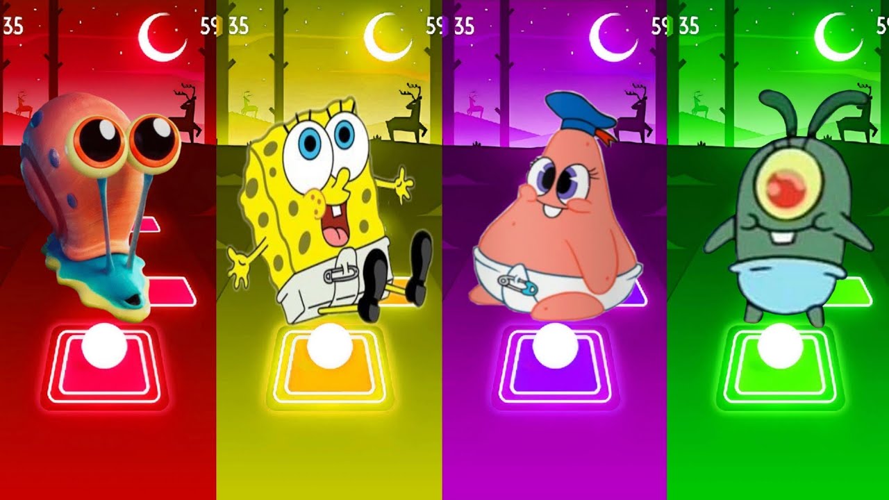 MR KRABS EXE  🆚 SPONGEBOB EXE 🆚 SANDY CHEEKS EXE 🆚 PLANKTON  EXE | Tiles Hop Battle