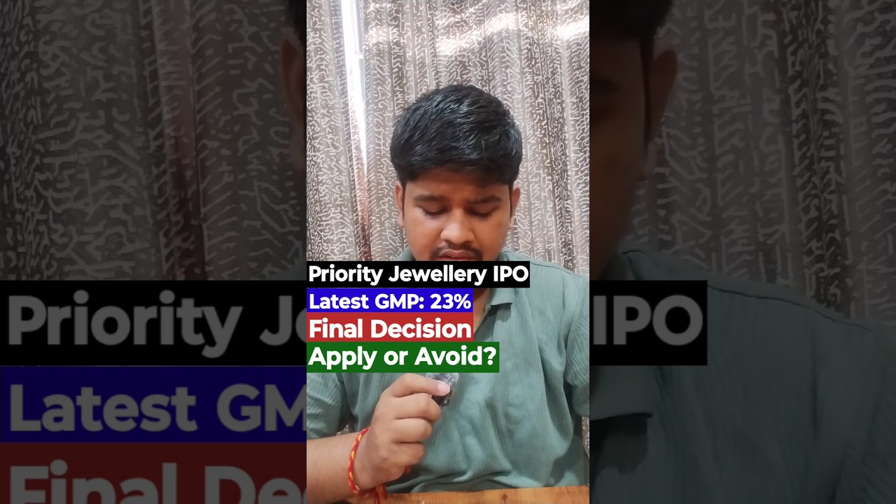 Priority Jewellery ltd IPO final decision apply or Avoid and latest GMP 🤑 #shorts