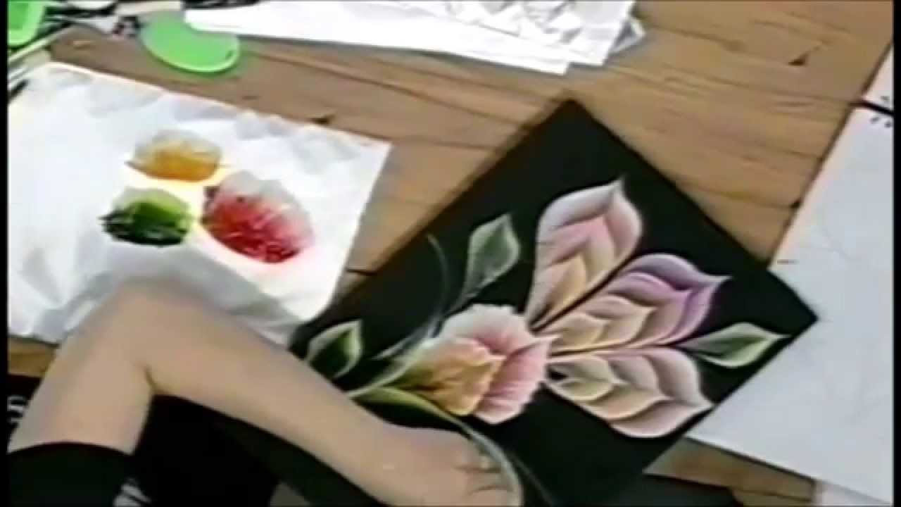 ONE STROKE - EXOTIC TROPICAL FLOWER: Luz Angela´s Technique