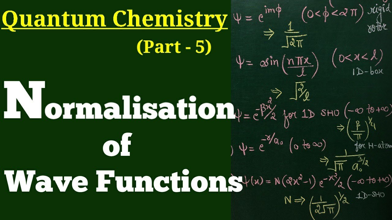 Normalisation concept|Normalisation constant of wave functions Quantum mechanics|CSIR-NET GATE JAM