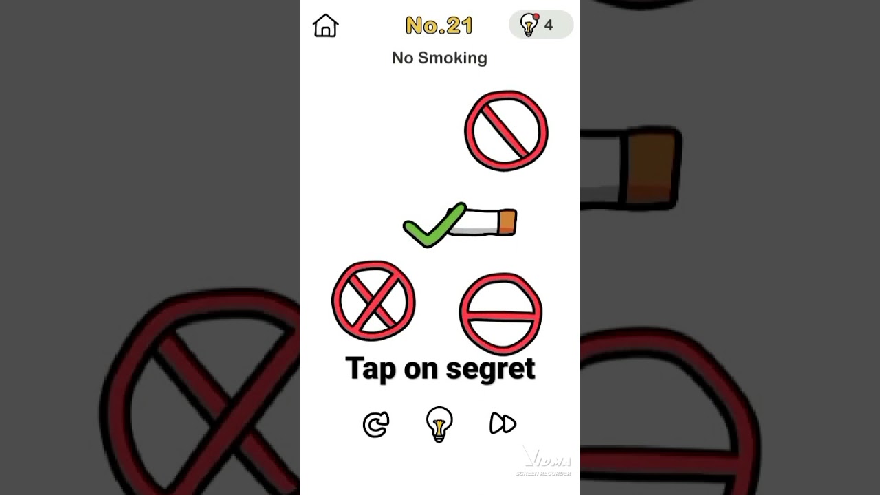 solution of level 21 of brain out:No smoking #shorts #youtubeshorts #shortsfeed