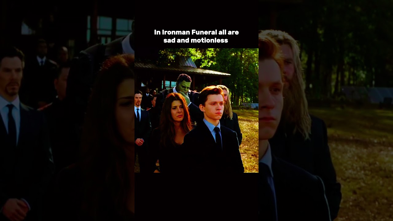 In Iron man Funeral all are motionless but why was she Swaying ???#trending #viral #shorts