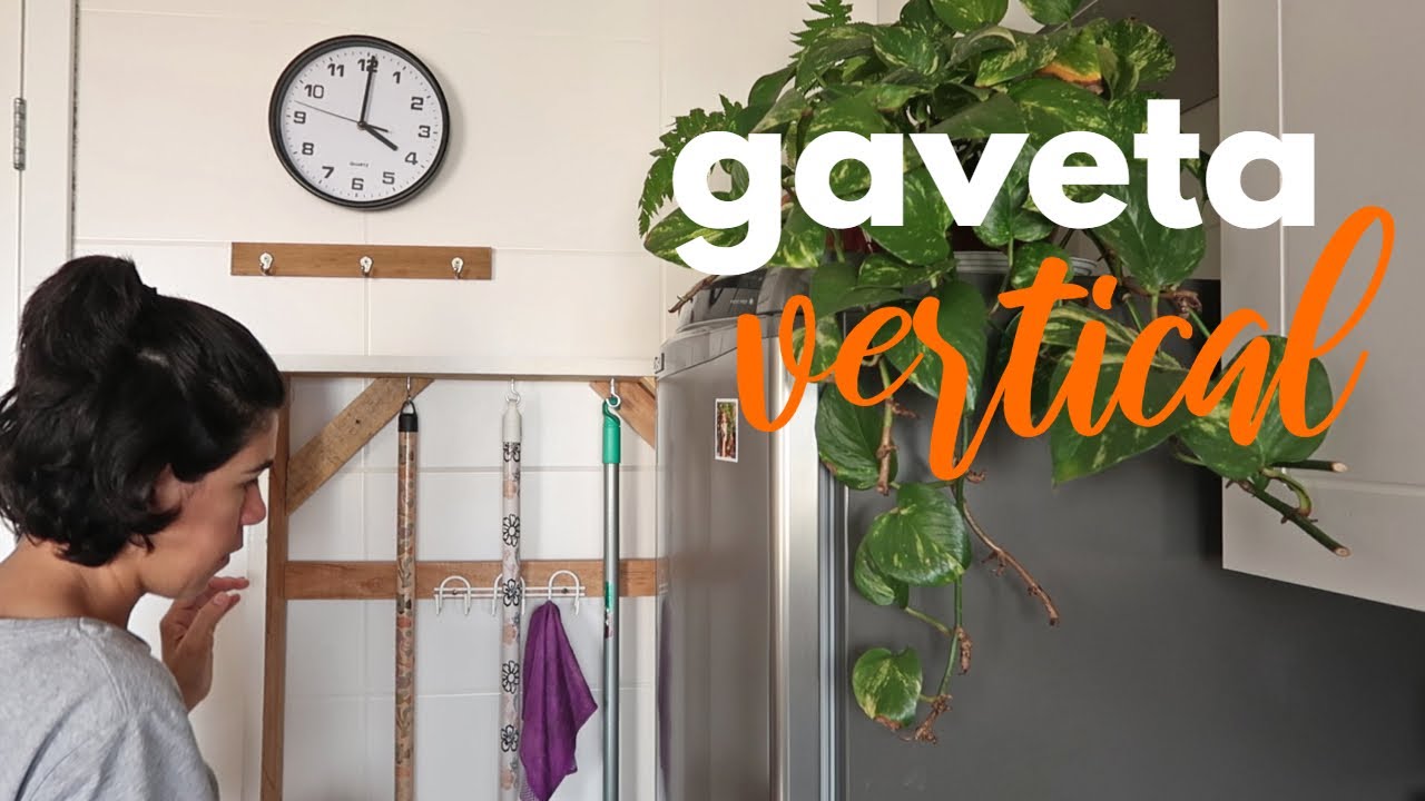 DIY: GAVETA VERTICAL para esconder vassoura, rodo etc...